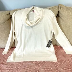 Vince Camuto 1x Ivory cowlneck Sweater New w/ tags